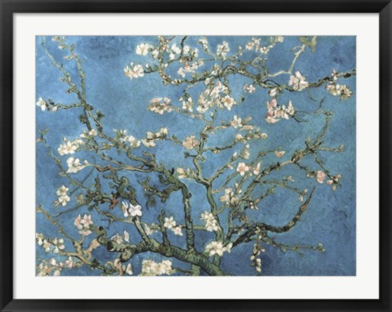 Framed Art Almond Blossom, 1890 by Vincent Van Gogh Wall Decor 18x24 Artwork